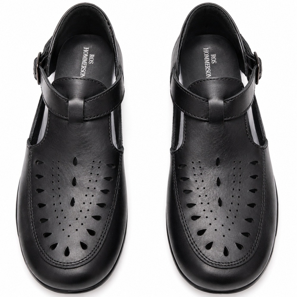 os Hommerson Cameo Mary Jane Shoes Womens 11W Black Leather Comfort Walking